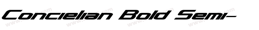 Concielian Bold Semi字体转换